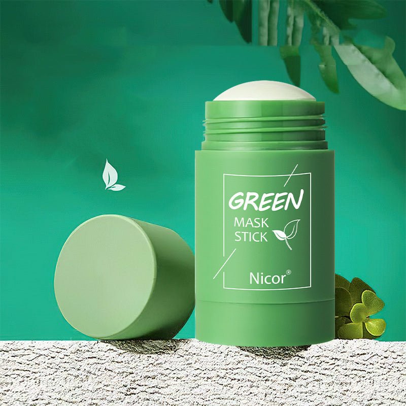 Cleansing Green Tea Mask Clay Stick Oil Control Anti - Acne Whitening Seaweed Mask Skin Care - BestSalesPrice