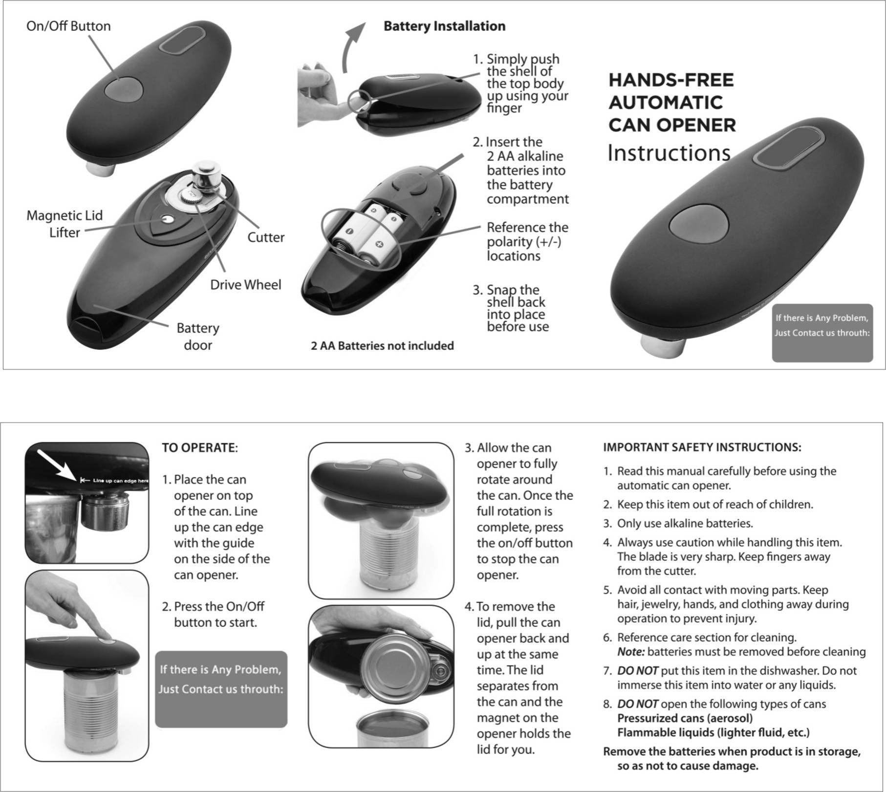 Automatic Electric Can Opener – One - Touch Hands - Free Tool - BestSalesPrice