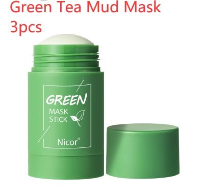 Cleansing Green Tea Mask Clay Stick Oil Control Anti - Acne Whitening Seaweed Mask Skin Care - BestSalesPrice