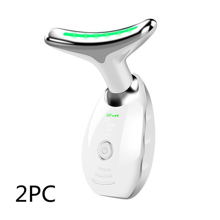 Neck Face Beauty Device Colorful LED Photon Therapy Skin Tighten Reduce Double Chin Anti - Wrinkle Remove Lifting Massager - BestSalesPrice